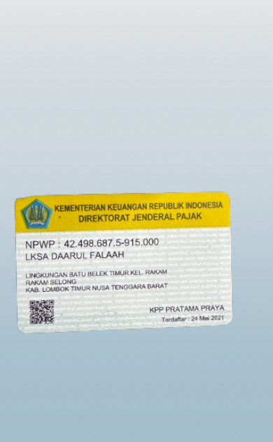 NPWP LKSA DAARUL FALAAH