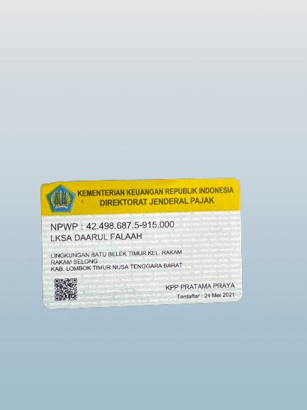NPWP LKSA DAARUL FALAAH